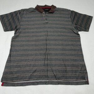 Ashworth Golf Company Size large Striped Polo Collar Shirt